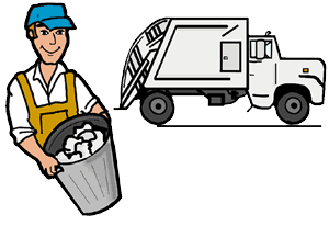 Garbage Collection Truck and Waste Bin Washing Unit